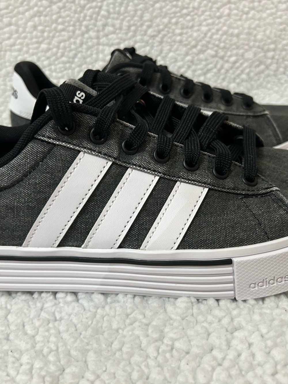 adidas Black & White Low-Top Canvas Sneakers